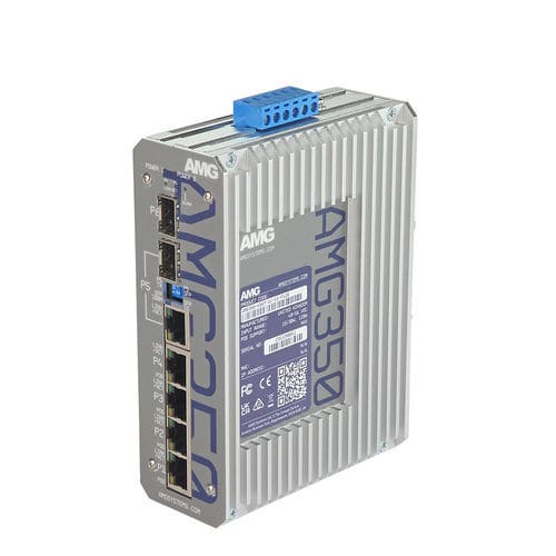 Unmanaged ethernet switch - AMG350-4GAT-1C-1S-P120  - AMG Systems - 6 ports / gigabit Ethernet / DIN rail