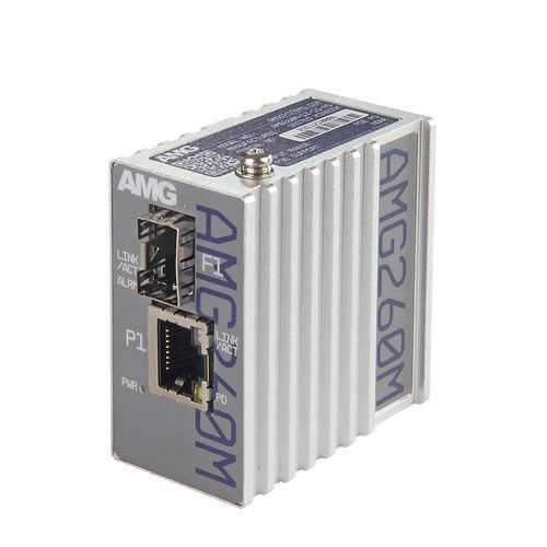 Media converter - AMG260M-1F-1S-PD - AMG Systems - power / Ethernet / DIN rail