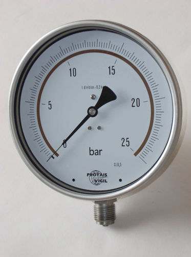 Dial pressure gauge - MAXVF - PROTAIS-VIGIL  HYDROPNEU TECHNOLOGIC - aluminum / stainless steel / waterproof