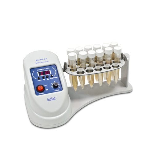 Rotator laboratory shaker - Bio RS-24 - Biosan - overhead / digital / for tubes