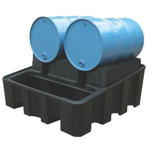 Drum spill pallet - F06G20 - Recycleoffice - 2-drum / polyethylene