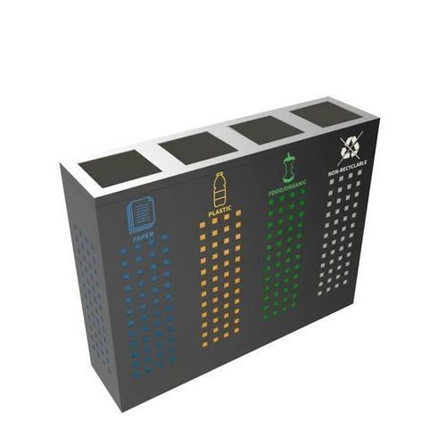 Plastic waste bin - Albris 4 flux - Recycleoffice - for plastics / for paper / for recycling