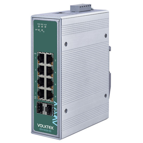 Unmanaged ethernet switch - IEN-9428-SS - Volktek - 10 ports / gigabit Ethernet / ProfiNet
