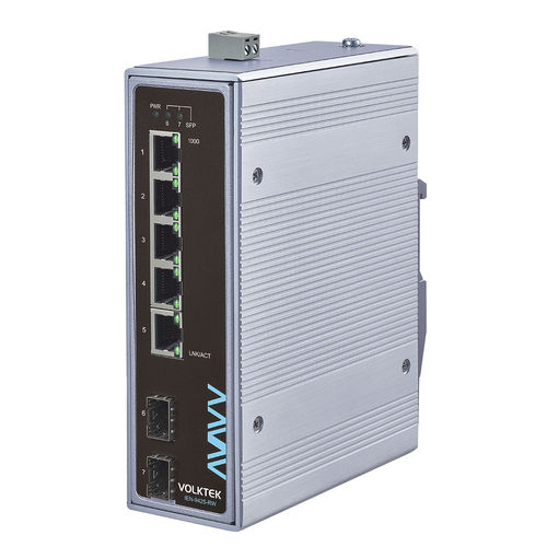 Unmanaged ethernet switch - IEN-9425-RW - Volktek - 7 ports / gigabit Ethernet / ProfiNet
