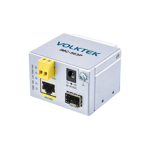 Media converter - IMC-563P - Volktek - power / Ethernet / DIN rail