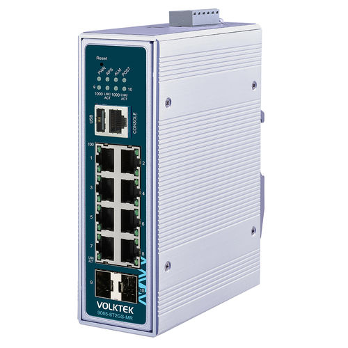 Managed switch - 9065-8T2GS-MR - Volktek - 8 ports / 2 port / layer 2