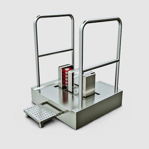 Hygiene corridor with shoe sole cleaner - SCT.HJN02.304.0006 - Sectec Security Technology
