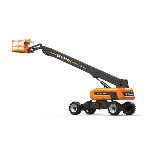 Wheeled telescopic boom lift - STL-42J - Changsha Skyboom Heavy Industry - shipbuilding / for construction / for warehouse