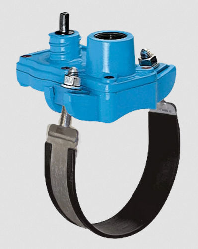 Tapped saddle - 2402 - Hawle - threaded