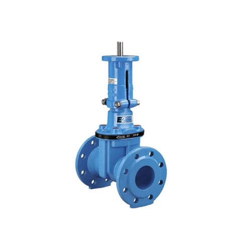 Gate valve - 4700ELE2 - Hawle - electrically-actuated / for water / flange