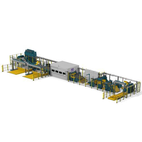 Laser cutting line - DEVELOPPEMENT PROJETS INDUSTRIELS (DPI) - for aluminum / for steel / for stainless steel