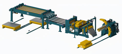 Rotary blade cut-to-length cutting line - DEVELOPPEMENT PROJETS INDUSTRIELS (DPI) - guillotine / for metal / sheet metal