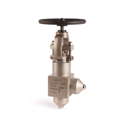 Right-angle valve - L943 - Taloar - with handwheel / for control / for chemical products