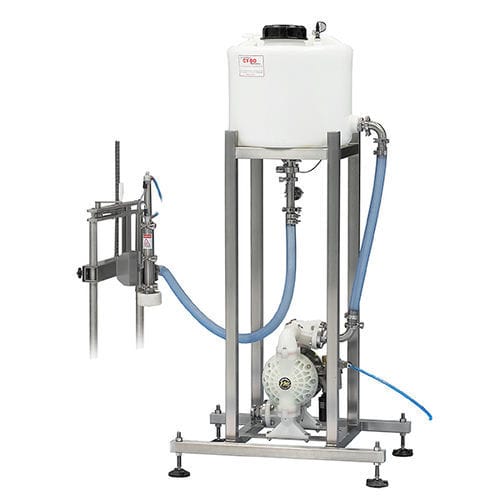 Gravity filler - DT1000 - Control GMC - bucket / for tubes / for liquids