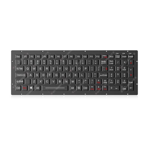 Panel-mount keyboard - K-TEK-M334KP-FN-BL-IT-ML-DWP - Key Technology Rugged System Limited - with mechanical keys / 101-key / for the transportation industry