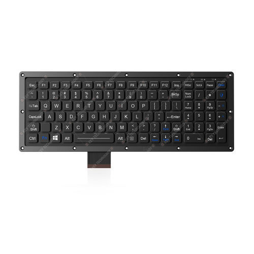 Panel-mount keyboard - K-TEK-M315KP-FN-BL-FC-KC-DM-EP - Key Technology Rugged System Limited - carbon contact / 102-key / for the transportation industry