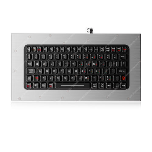 Desktop keyboard - K-TEK-M337-176-FN-BL-IL-DT-SS - Key Technology Rugged System Limited - carbon contact / 83-key / USB