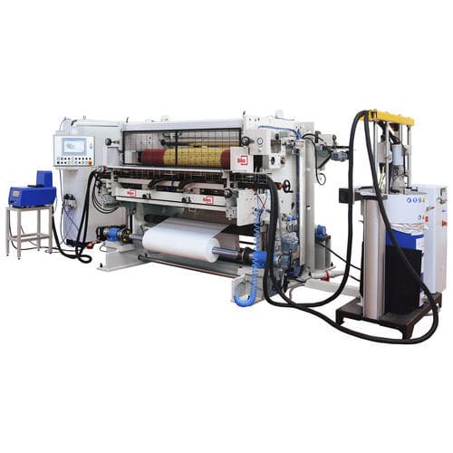 Jumbo roll laminating machine - LM-HM-S - Biko Meccanica Srl - hot-melt glue / coated abrasive