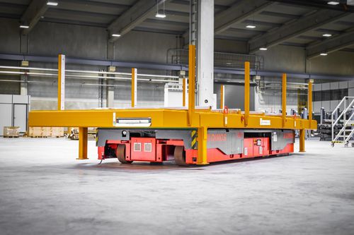 Flatbed trailer - DIMOS Maschinenbau GmbH - for industrial materials / 2-axle / heavy-duty