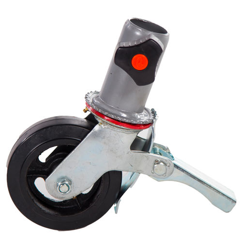 Mobile scaffolding caster - 04-05 - DEPER SA - swivel / tube / with brake