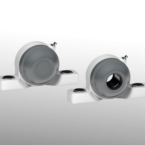 Pillow block-bearing - UCP/C series - Tecom - NBR / stainless steel / nickel-plated brass