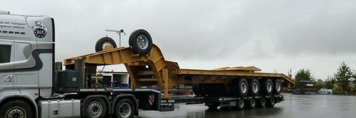Low-profile trailer - MITRA Europe - for machines / for vehicles / 8-axle