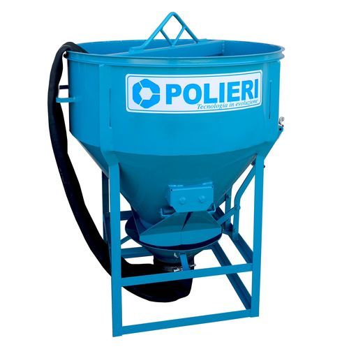 Conical concrete skip - 500 - Officine Polieri s.r.l. - with discharge hose / central unloading