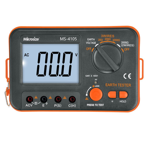 Earth resistance measuring device - MS-4105  - Mikrosize - portable / with display / manual