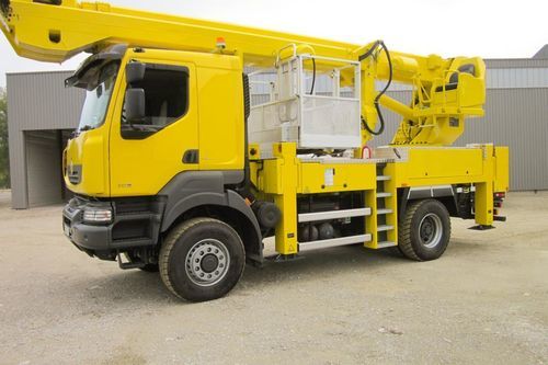 Truck-mounted telescopic boom lift - 350 TBE - KLUBB - truck-mounted / outdoor / for construction
