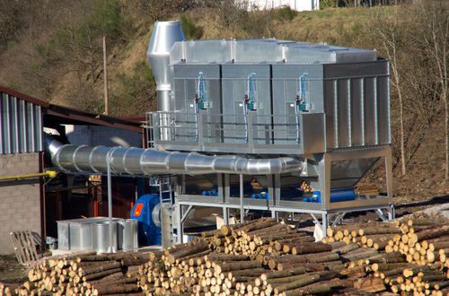 Bag dust collector - GIRARDEAU SAS - pneumatic backblowing / for wood dust / abrasive