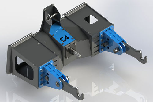 Skid steer loader adapter - MA - C4 Meccanica srl - hydraulic / adjustable