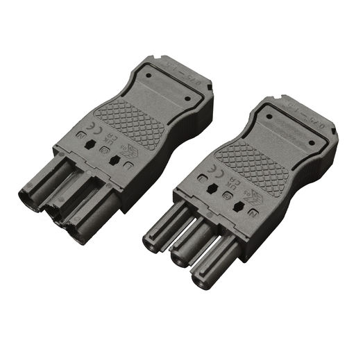 Electrical power supply connector - 896 - Fongkit Electronic Manufacturer CO.,LTD - round / low-profile / male-female