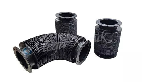 Round protective bellows - Mega bellows - plastic