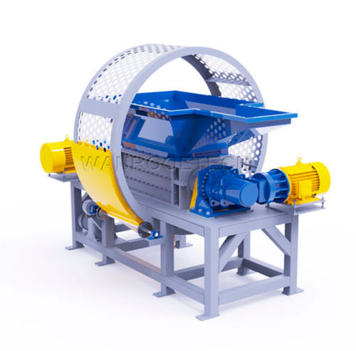 Double shaft shredder - PNSS series - WANROOE-TECH - tire / for waste / mobile
