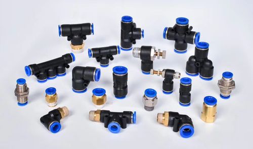 Pneumatic fitting - Foshan Chanle Plastic Products Co.,Ltd. - push-in / T-shaped / 90° angle