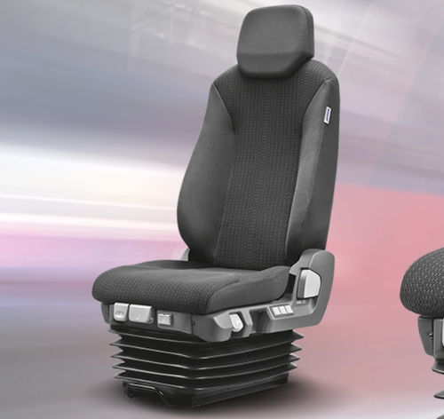 Pneumatic train driver seat - 6830 KM / 880 NTS - A. Latusek GmbH - gray / adjustable / rotating