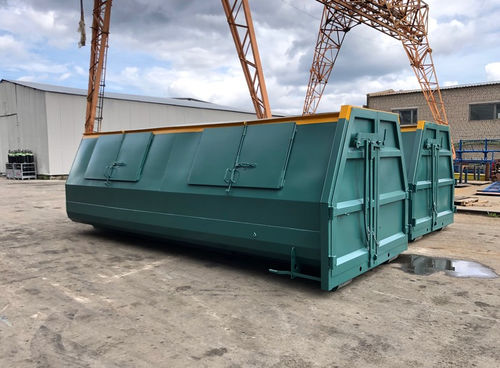Steel waste container - CLC closed series - Ecopress group - side-loading / for urban waste / with lid