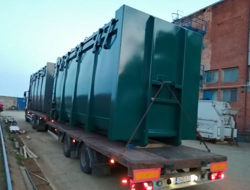 Mixed waste compactor - EC Floating Roof series - Ecopress group - cardboard / stationary / horizontal
