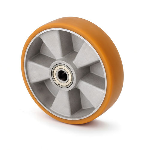 Wheel with solid tire - PA/200/4K – 800 Kg  - MARBA - aluminum / ball bearing / elastic
