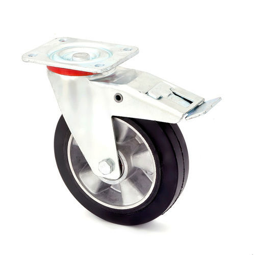 Wheel with solid tire - LCW/F3/250/KDS-N – 400 kg - MARBA - rubber / ball bearing / sheet