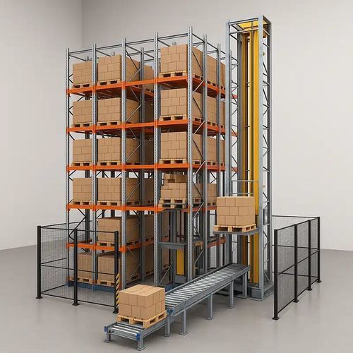 Panel stacker-destacker - rails - pallet / for crates / tray