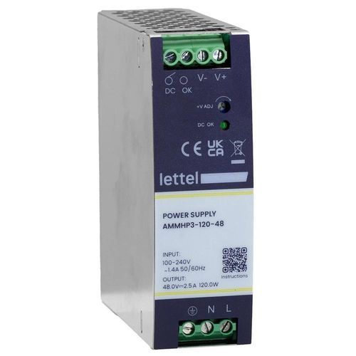 DIN rail power supply - AMMHP3 series - Lettel - AC/DC / stabilized / switching