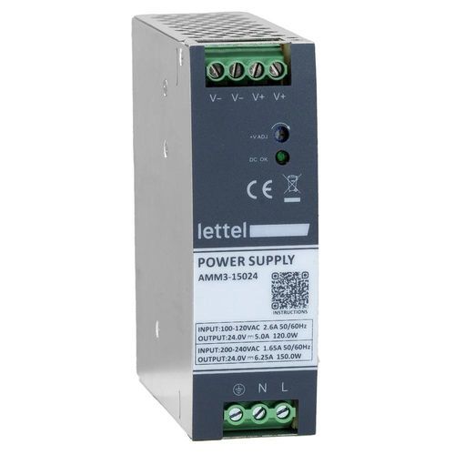 DIN rail power supply - AMM3 series - Lettel - AC/DC / stabilized / switching