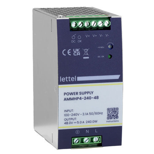DIN rail power supply - AMMHP4 series - Lettel - AC/DC / stabilized / switching