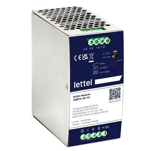 DIN rail-mounted DC power supply buffer module - AMBF4 series - Lettel