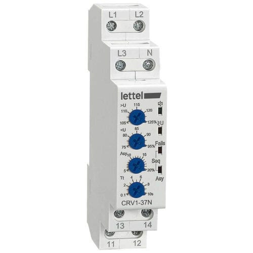 Over-voltage monitoring relay - CRV1-37 - Lettel - phase sequence / phase loss / voltage