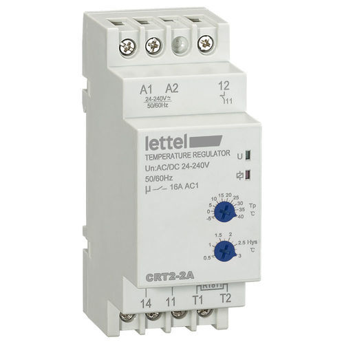 DIN rail thermostat - CRT2-2A - Lettel - for electrical cabinet / modular / with temperature probe