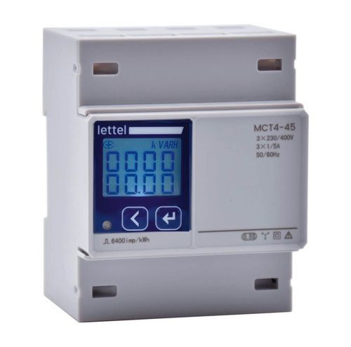 Three-phase electric energy meter - MCT4-x5 - Lettel - DIN rail / digital / Modbus