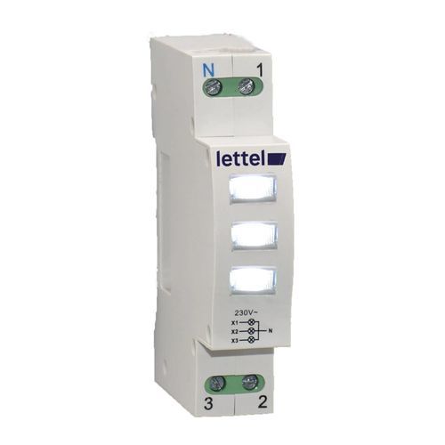 LED indicator light - SVM3-WWW-230 - Lettel - DIN rail / three-phase voltage