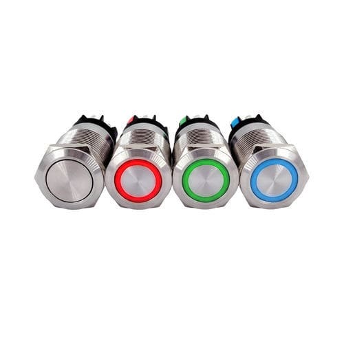 IP65 push-button switch - CBP19D-1A series - Lettel - vandal-proof / 1 NO/NC / flat